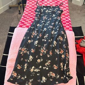 Altar'd State Floral Black Dress